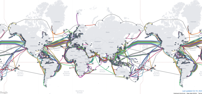 Підводні кабелі Submarine Cable Map